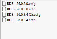 BDB ecfg files